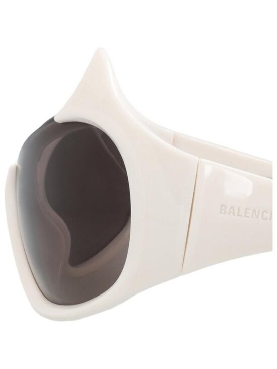 New Balenciaga Womens Shield/Wrap Ivory Ivory Grey Fashion Designer Sunglasses main image 6